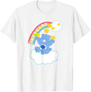 Care Bears Grumpy Bear Like I Care Sassy Rainbow Portrait T-Shirt - T-Shirt | White