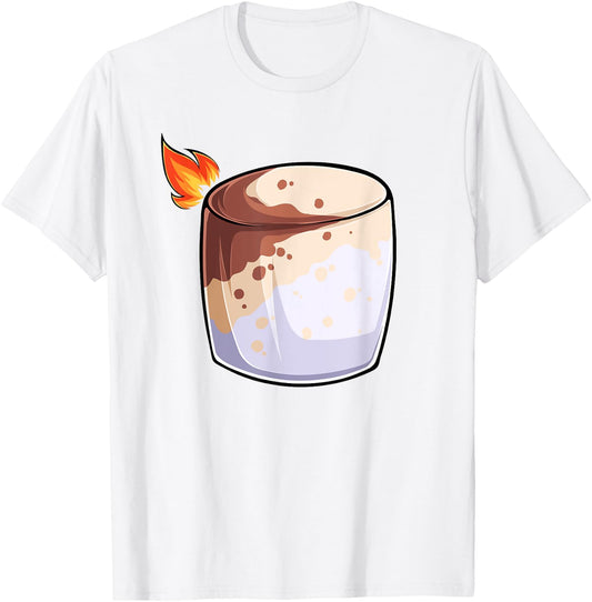 Burning Marshmallow S'mores Costume Group Camping T-Shirt - T-Shirt | White