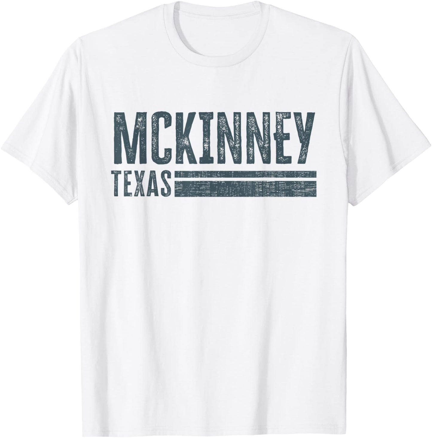 McKinney Vintage Texas Design Retro Distressed T-Shirt - T-Shirt | White