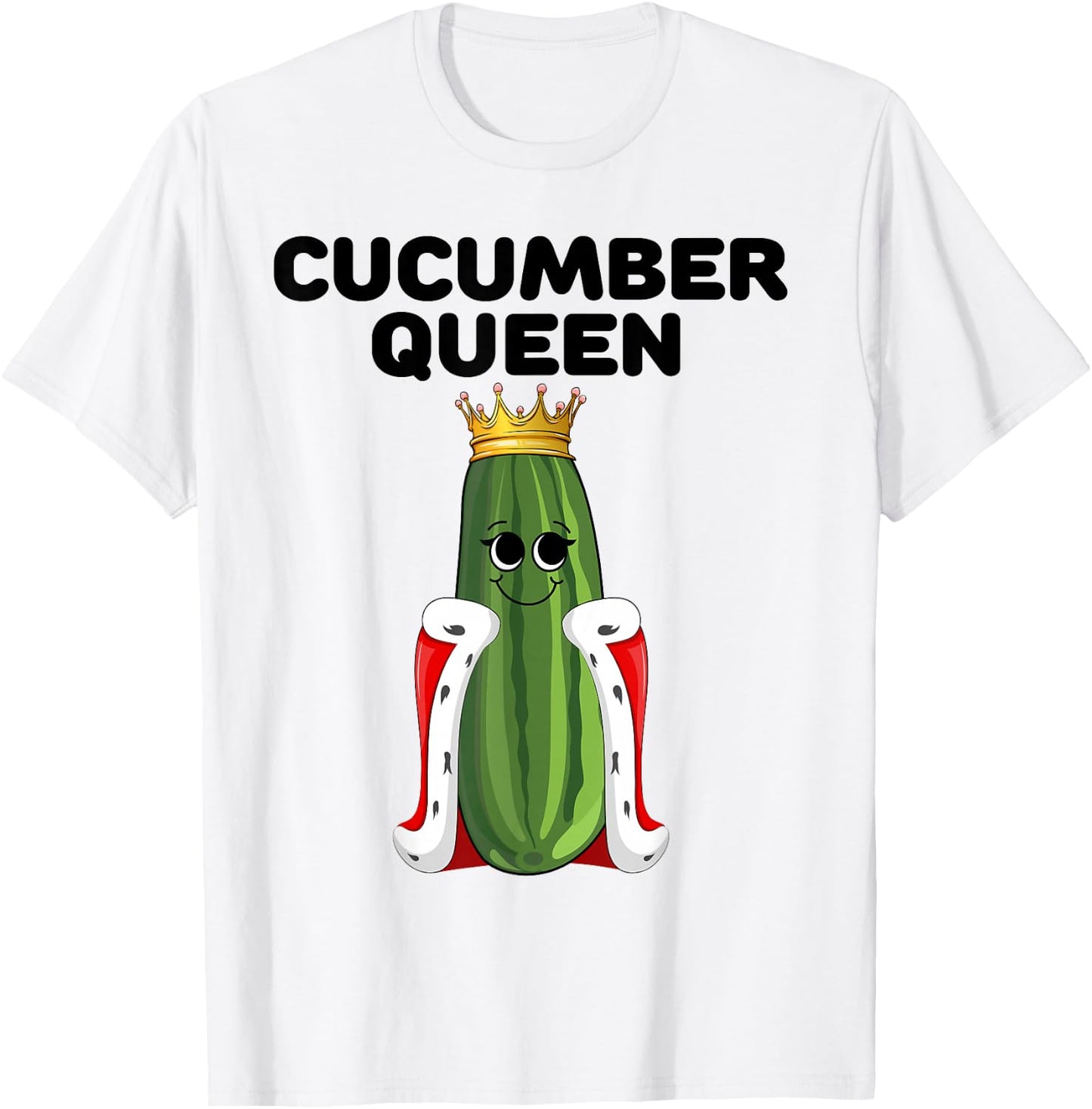 Cucumber Queen Girls Cucumber Lover Design | Cucumber T-Shirt - T-Shirt | White