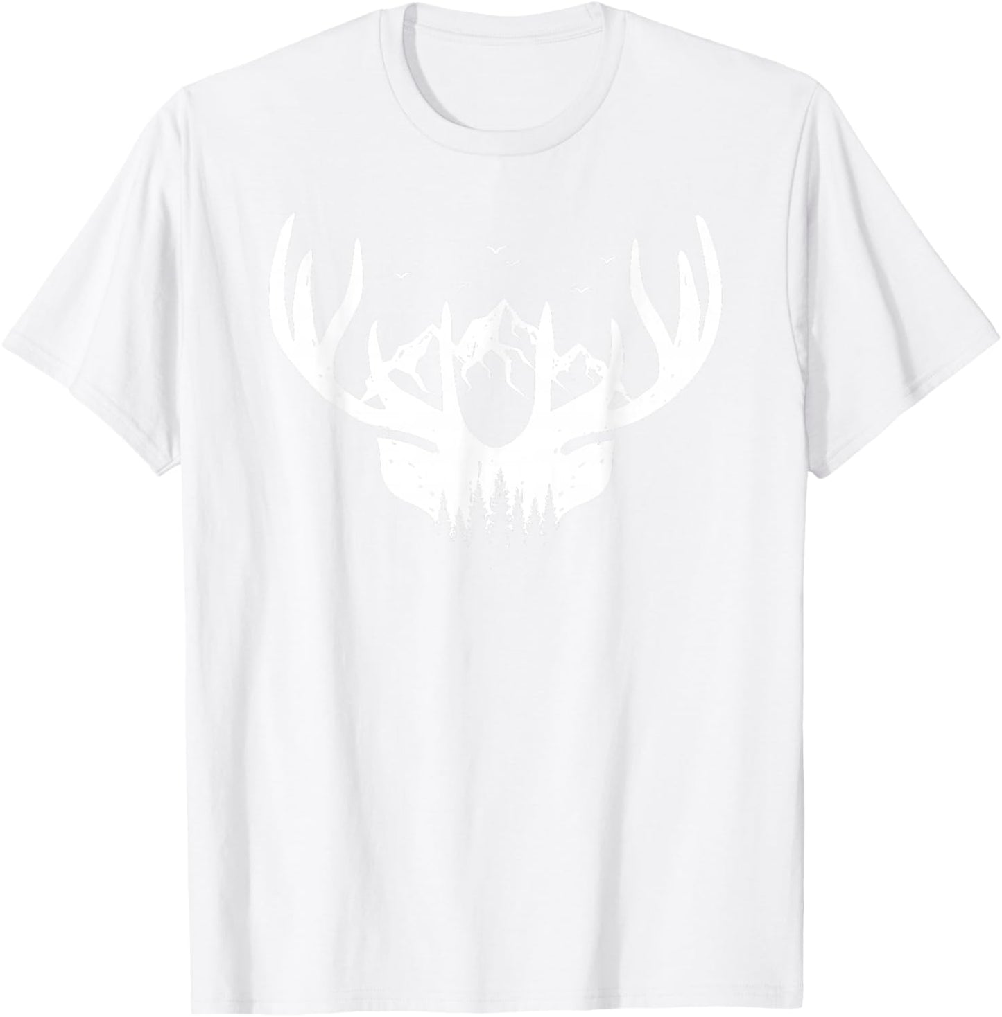 Hunter Orange Deer Hunting T-Shirt - T-Shirt | White
