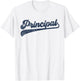 Principal Cute Vintage Graphic School Principal Appreciation T-Shirt - T-Shirt | White