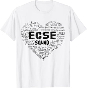 Early Childhood Special Education SPED ECSE Squad School T-Shirt - T-Shirt | White