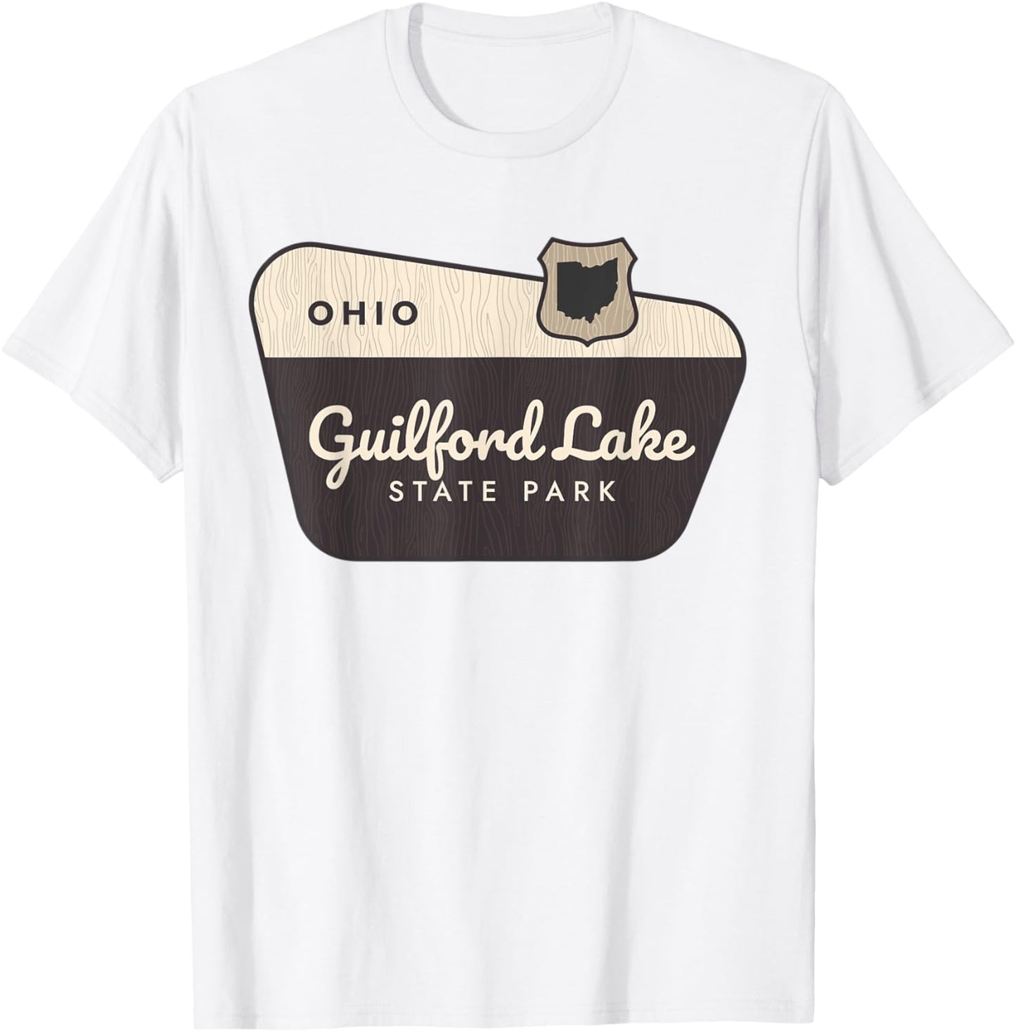 Guilford Lake State Park Ohio Welcome Sign Vacation T-Shirt - T-Shirt | White