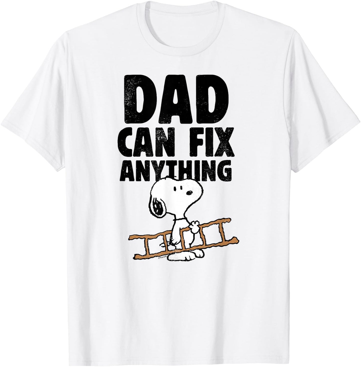 Peanuts - Snoopy Dad Can Do Anything T-Shirt - T-Shirt | White