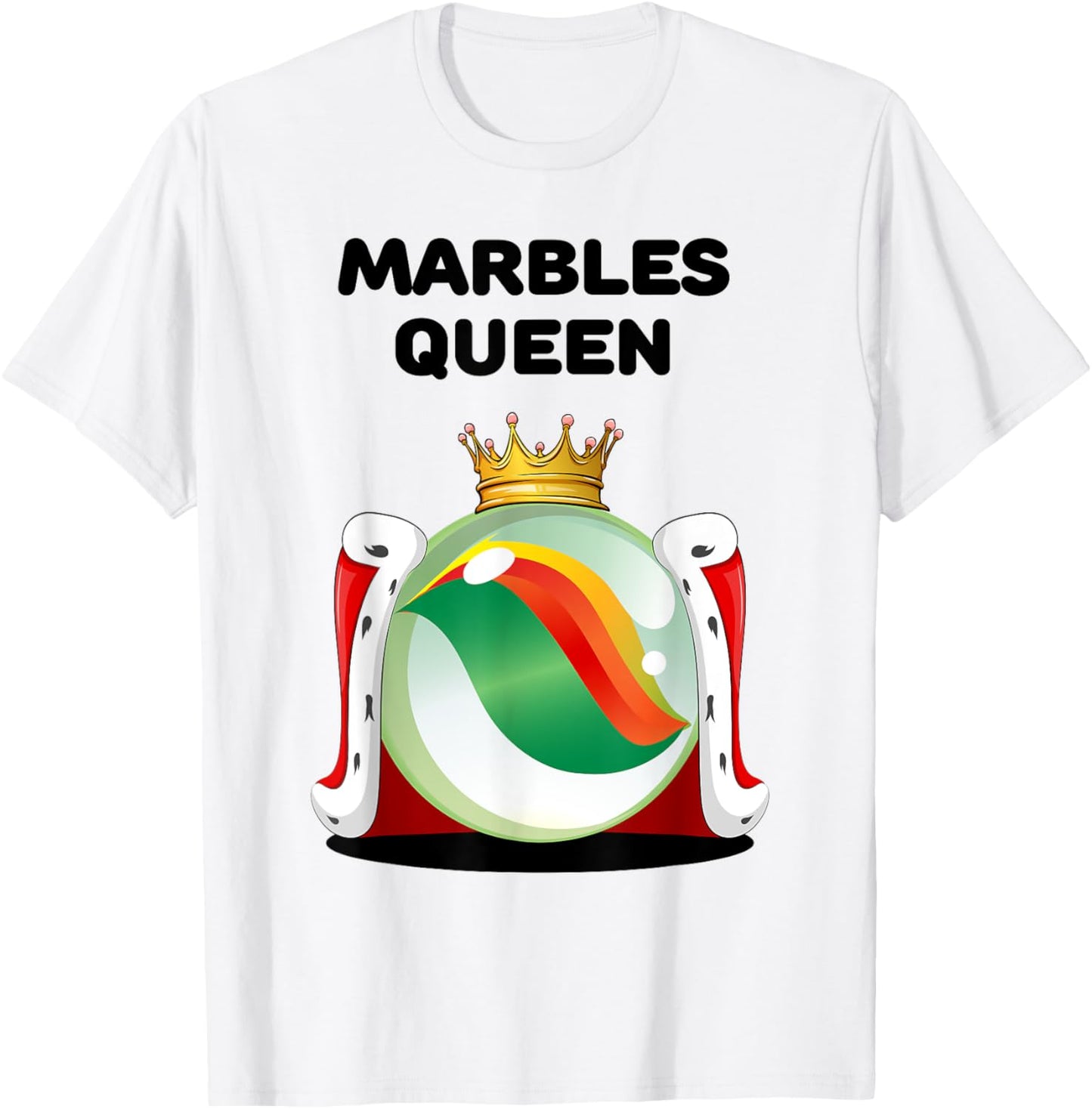 Marbles Queen | Girls Marbles | Marbles T-Shirt - T-Shirt | White