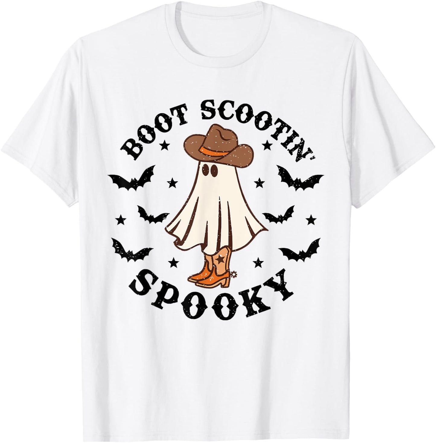 Boot Scootin Spooky T-Shirt - T-Shirt | White