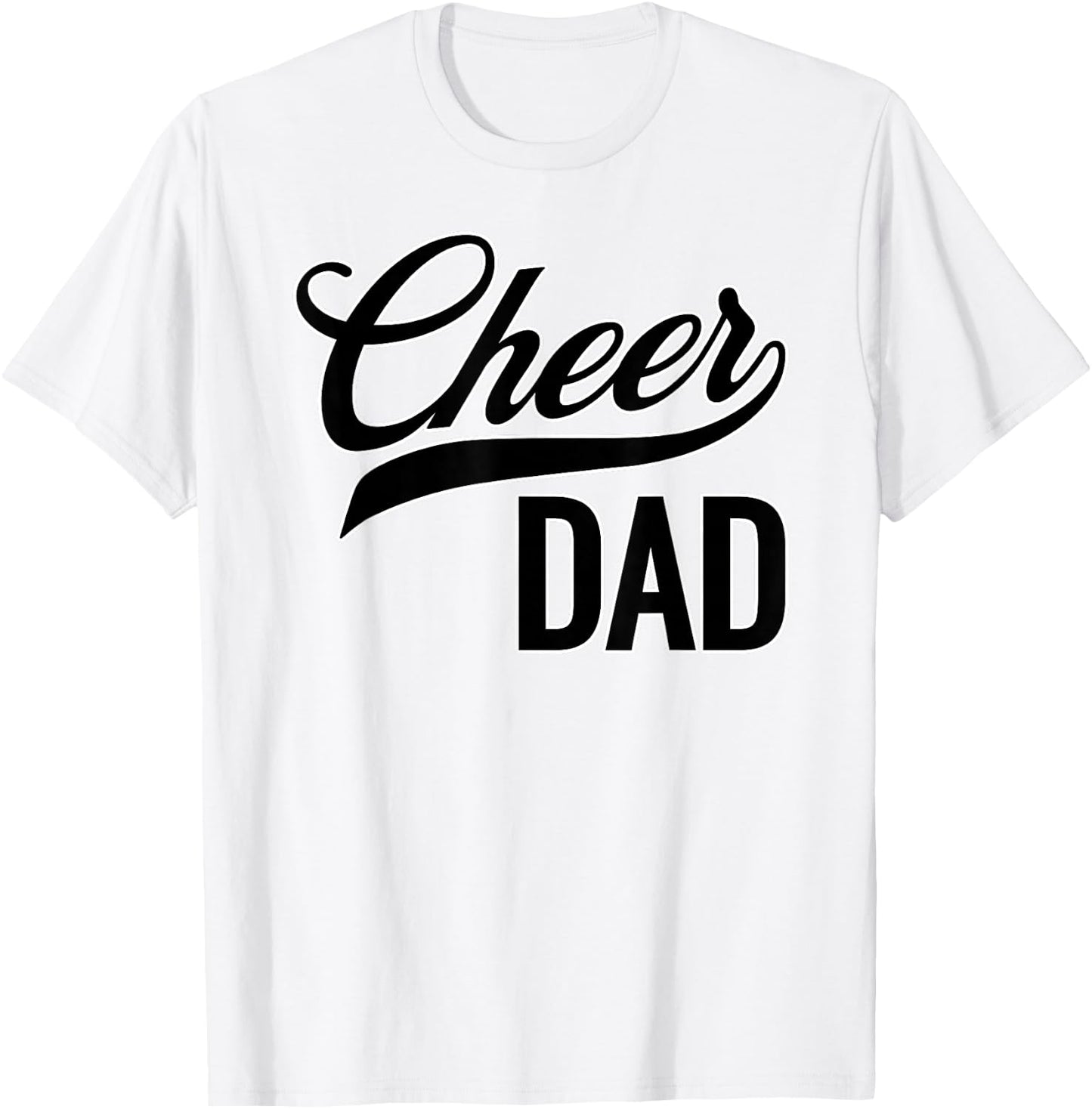 Cheer Dad Red and Black White Cheerleading Matching Parents T-Shirt - T-Shirt | White