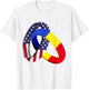 Romania American Ring Heritage Month Patriot Flags T-Shirt - T-Shirt | White