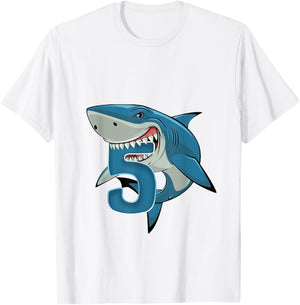 5th Birthday Shark 5 Year Old Birthday Shark Theme Party T-Shirt - T-Shirt | White