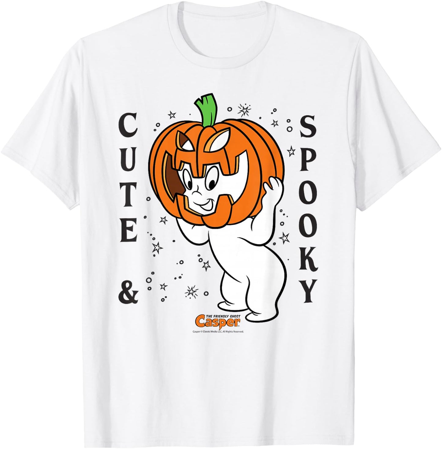 Casper the Friendly Ghost Halloween Cute & Spooky T-Shirt - T-Shirt | White