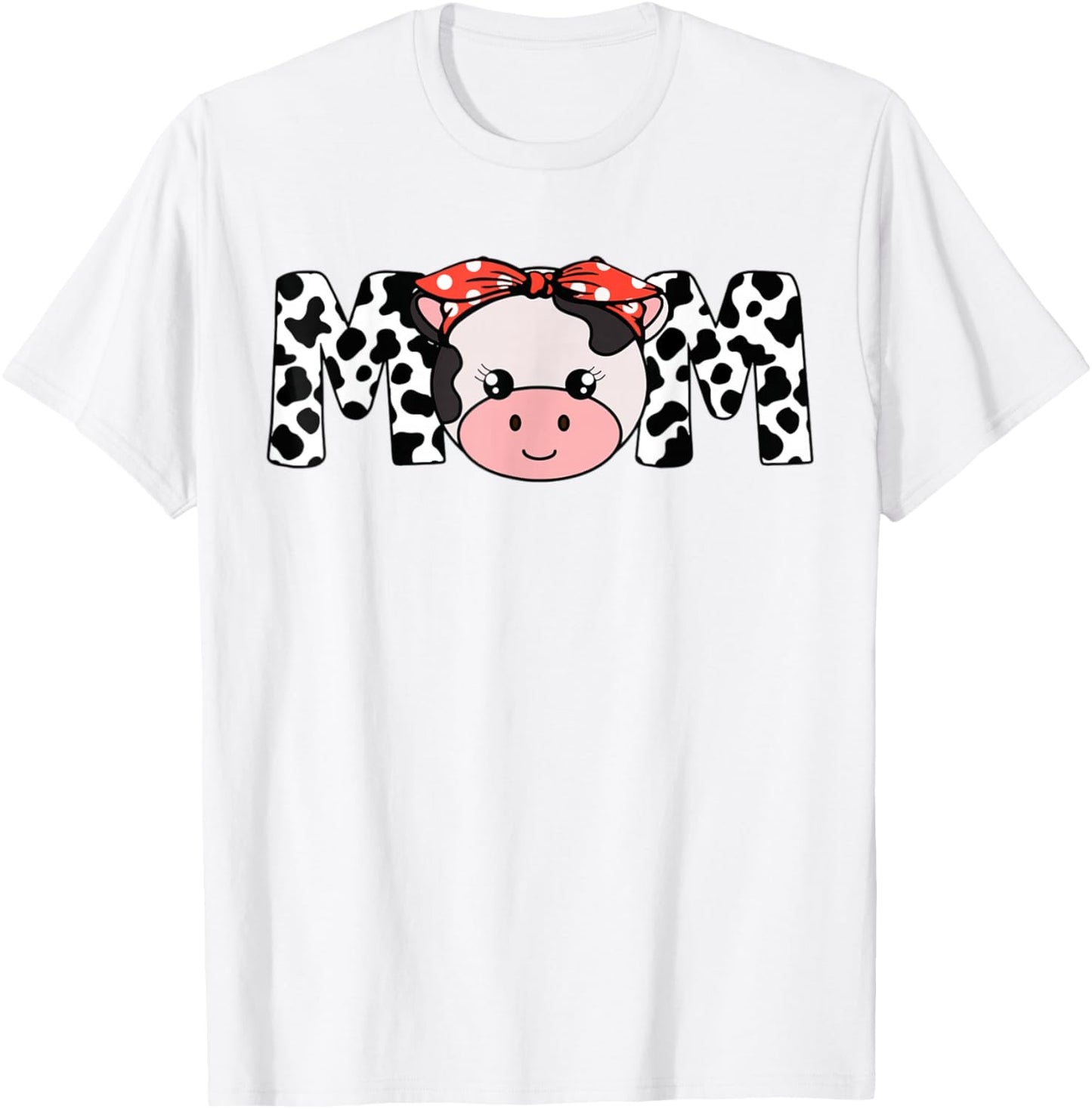 Mom Cow-Print T Shirt Women Heifer Farm Mama T-Shirt - T-Shirt | White