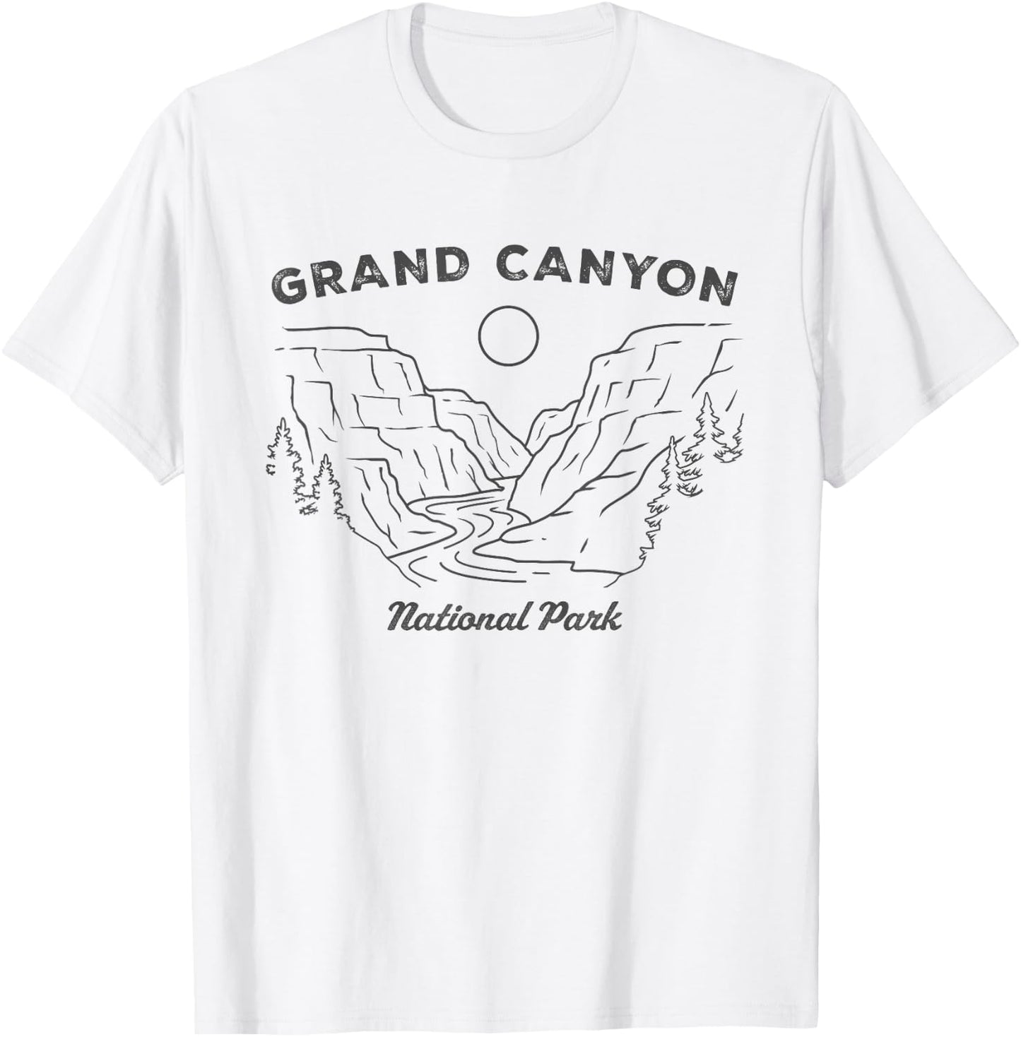 Retro Grand Canyon National Park Arizona Hiking T-Shirt - T-Shirt | White