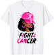 Black Girl Black Woman Breast Cancer Awareness Pink Ribbon T-Shirt - T-Shirt | White