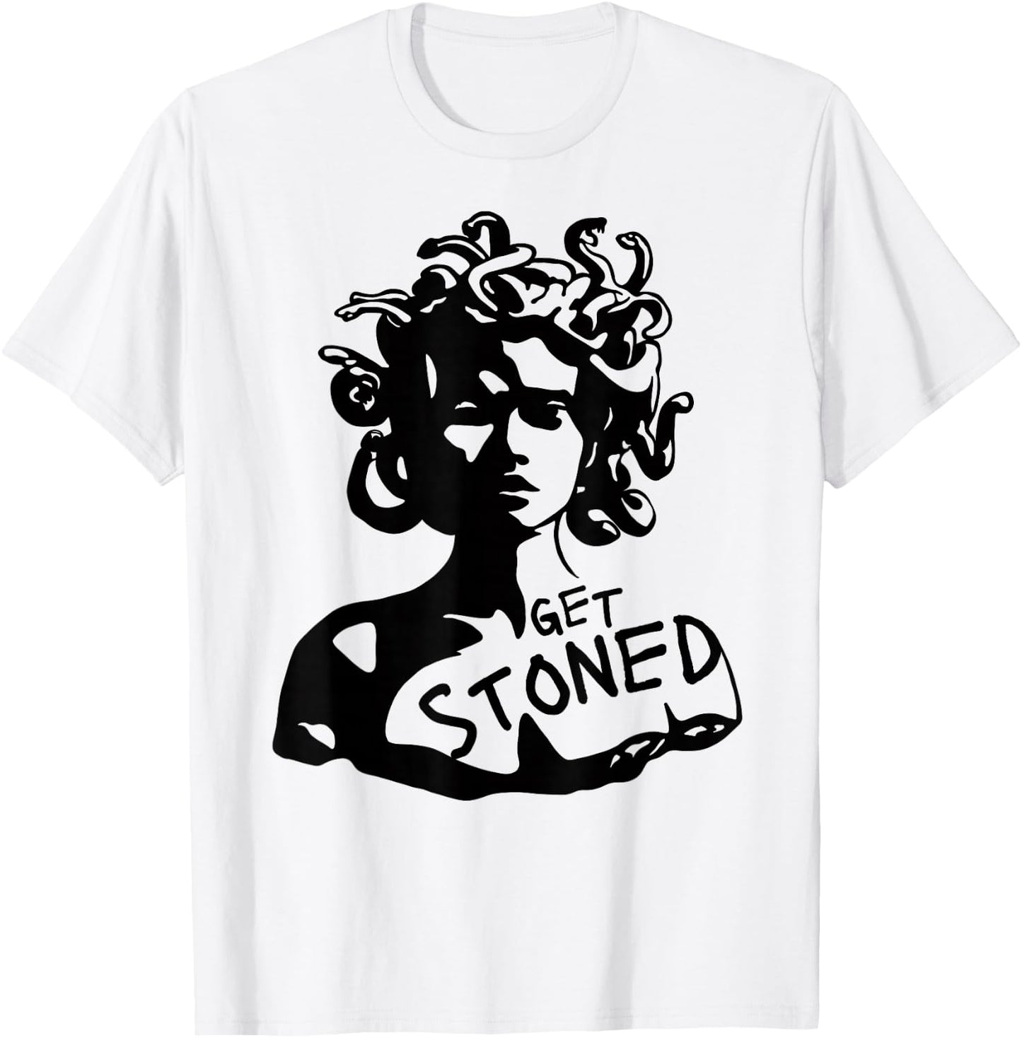 Funny Medusa Drawing T-Shirt - T-Shirt | White