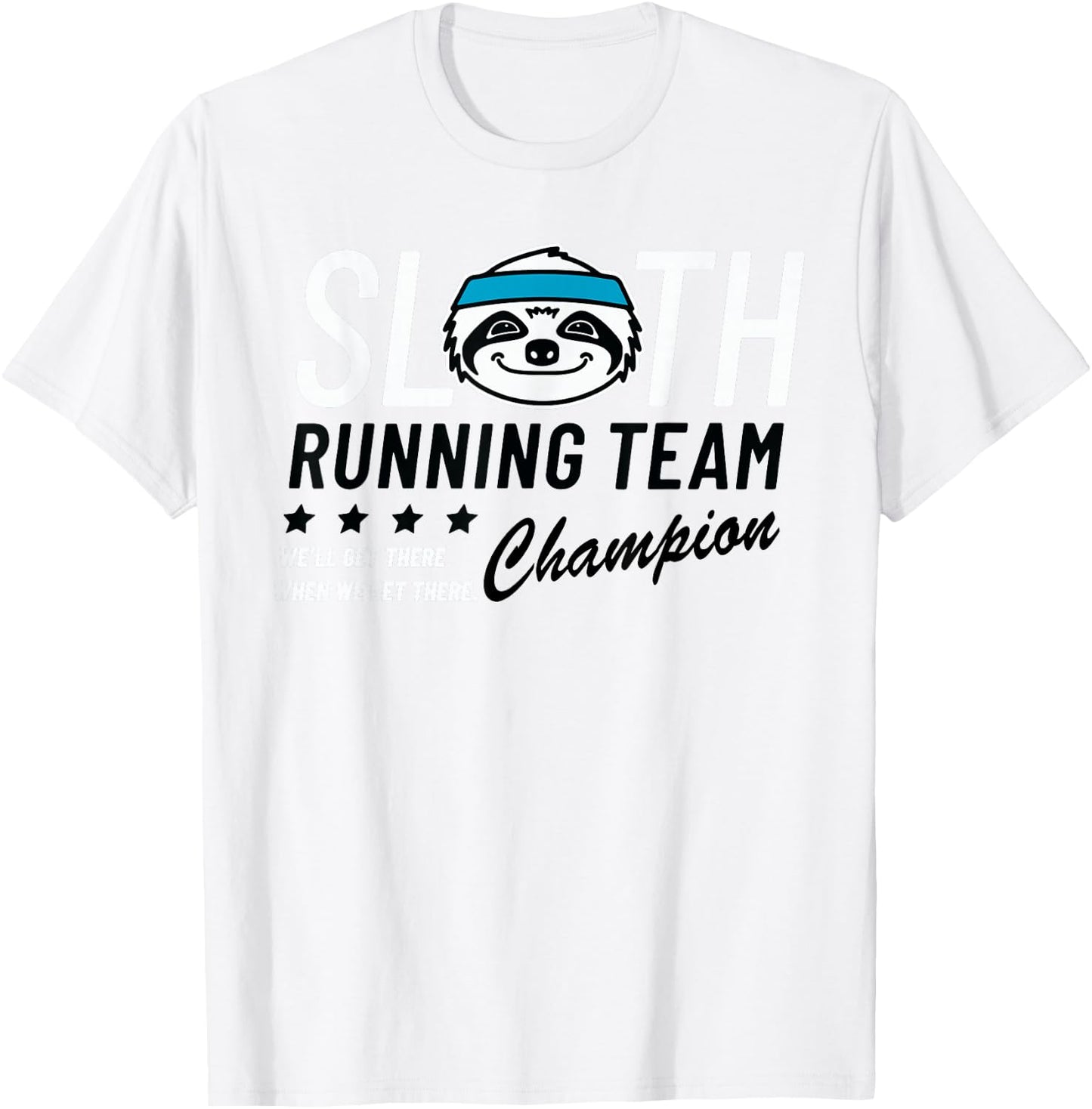 Sloth Running Team Champion T-Shirt - T-Shirt | White