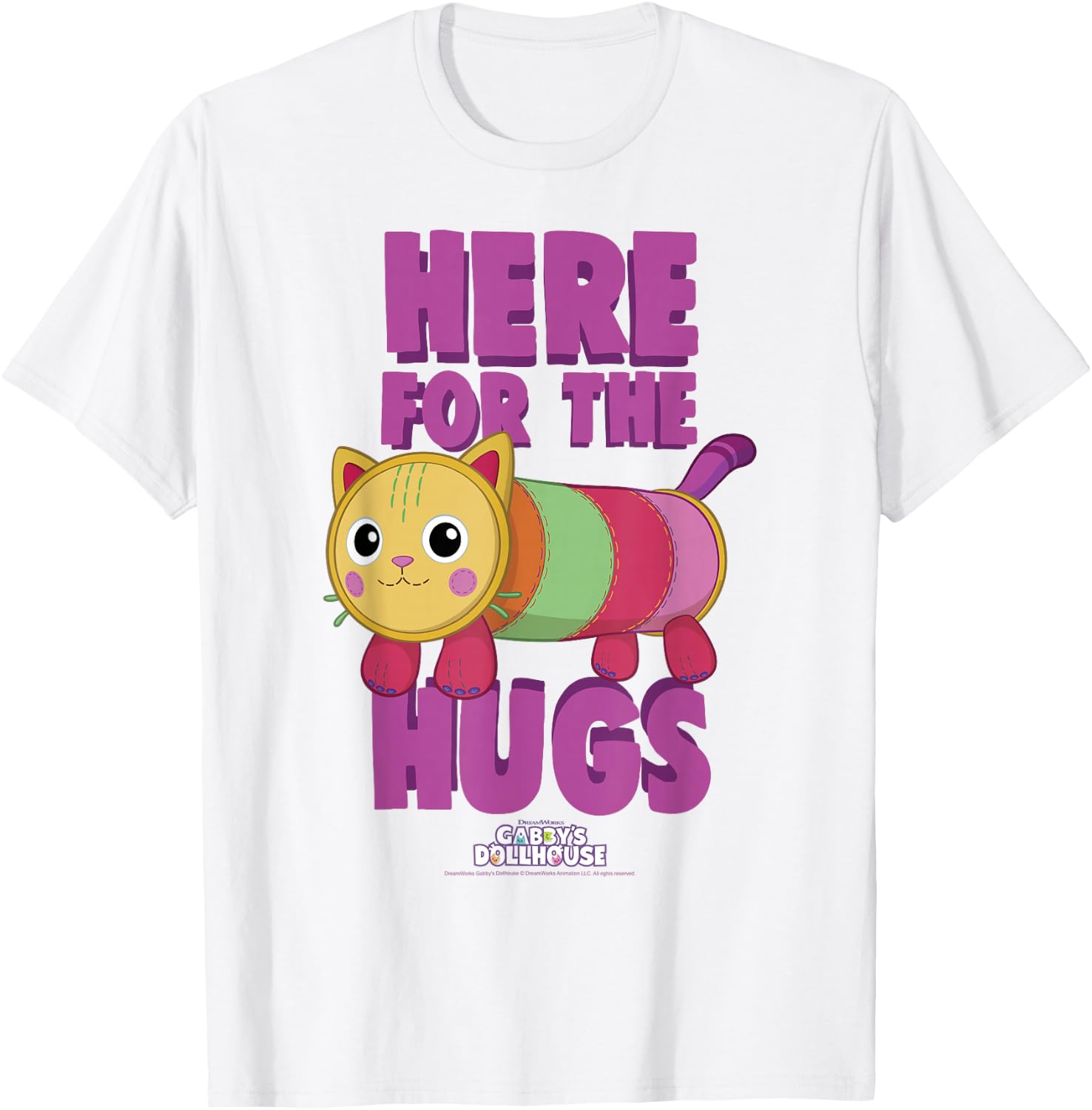 DreamWorks Gabby's Dollhouse Valentine's Day Pillow Cat T-Shirt - T-Shirt | White
