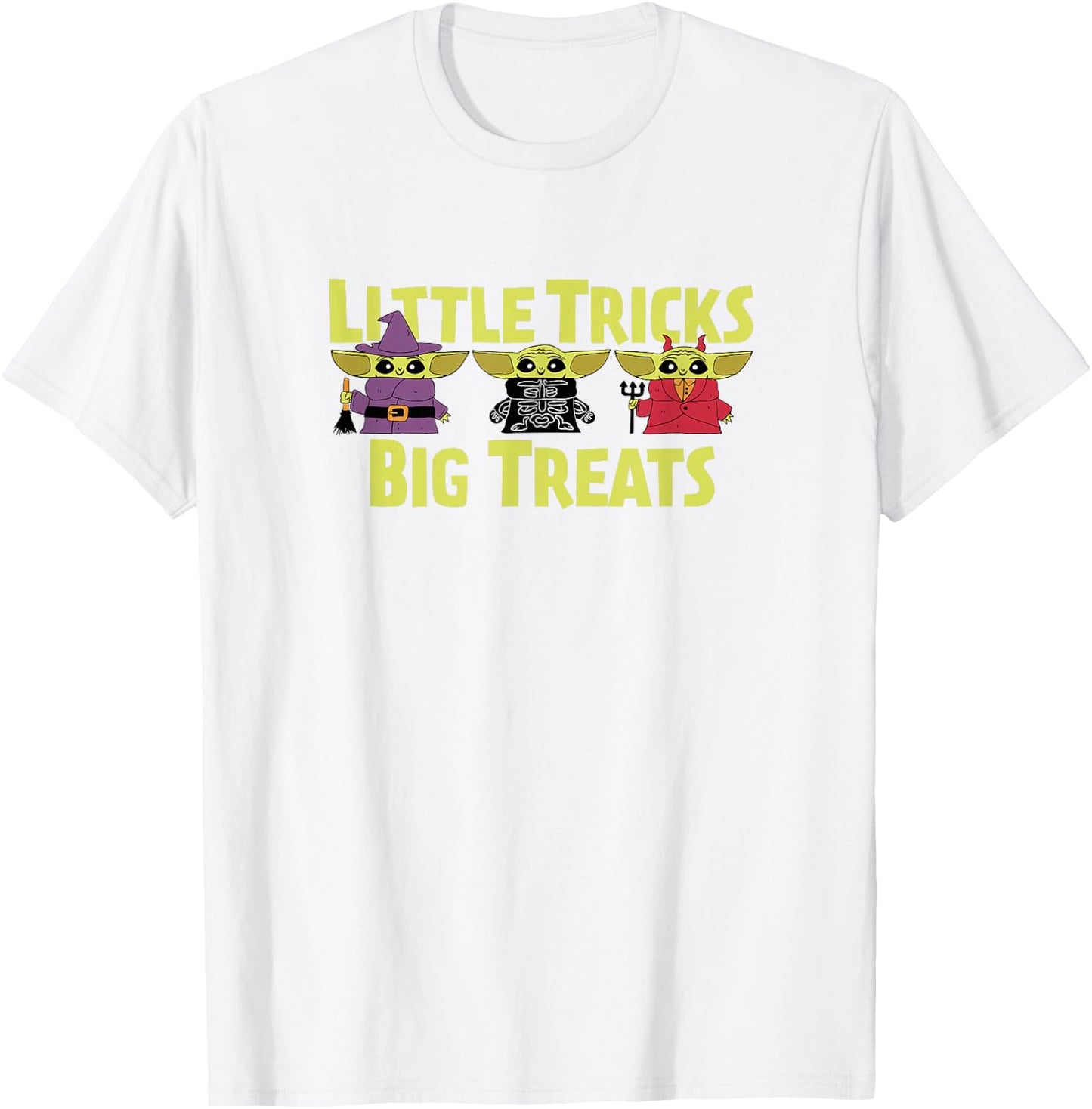 Amazon Essentials The Mandalorian Spooky Grogu Halloween Costumes Little Trick T-Shirt - T-Shirt | White