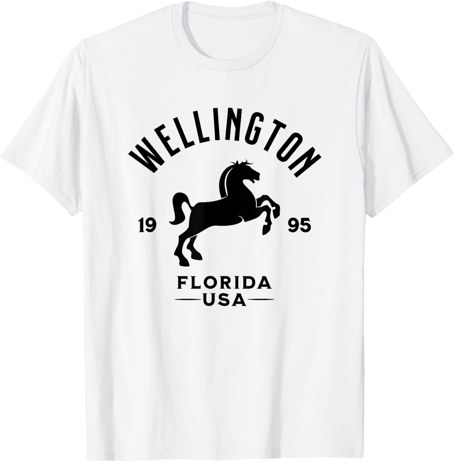 Wellington Florida USA Equestrian Horse Design T-Shirt - T-Shirt | White