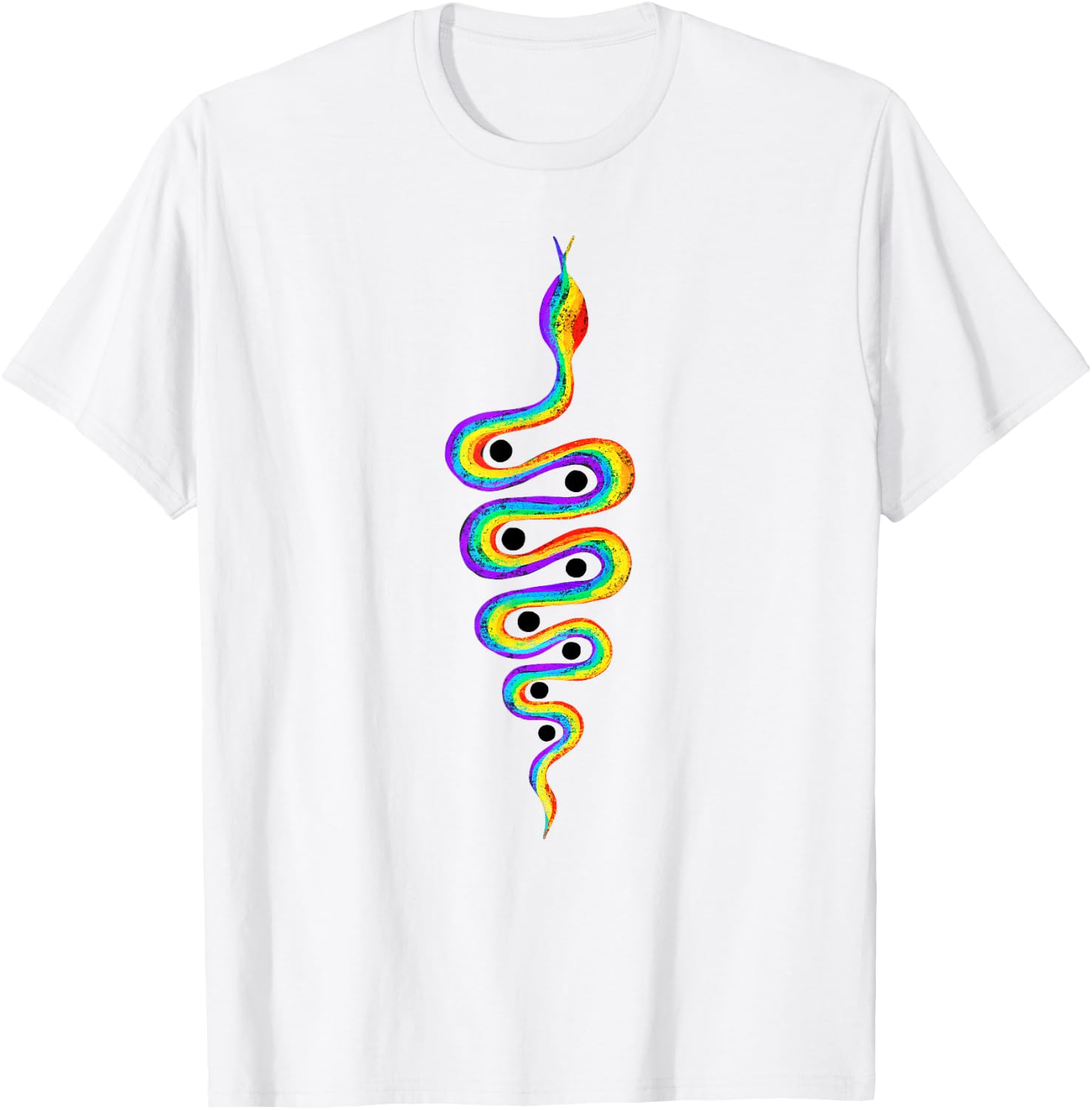 Rainbow snake dreamtime mythology yoga kundalini animal T-Shirt - T-Shirt | White