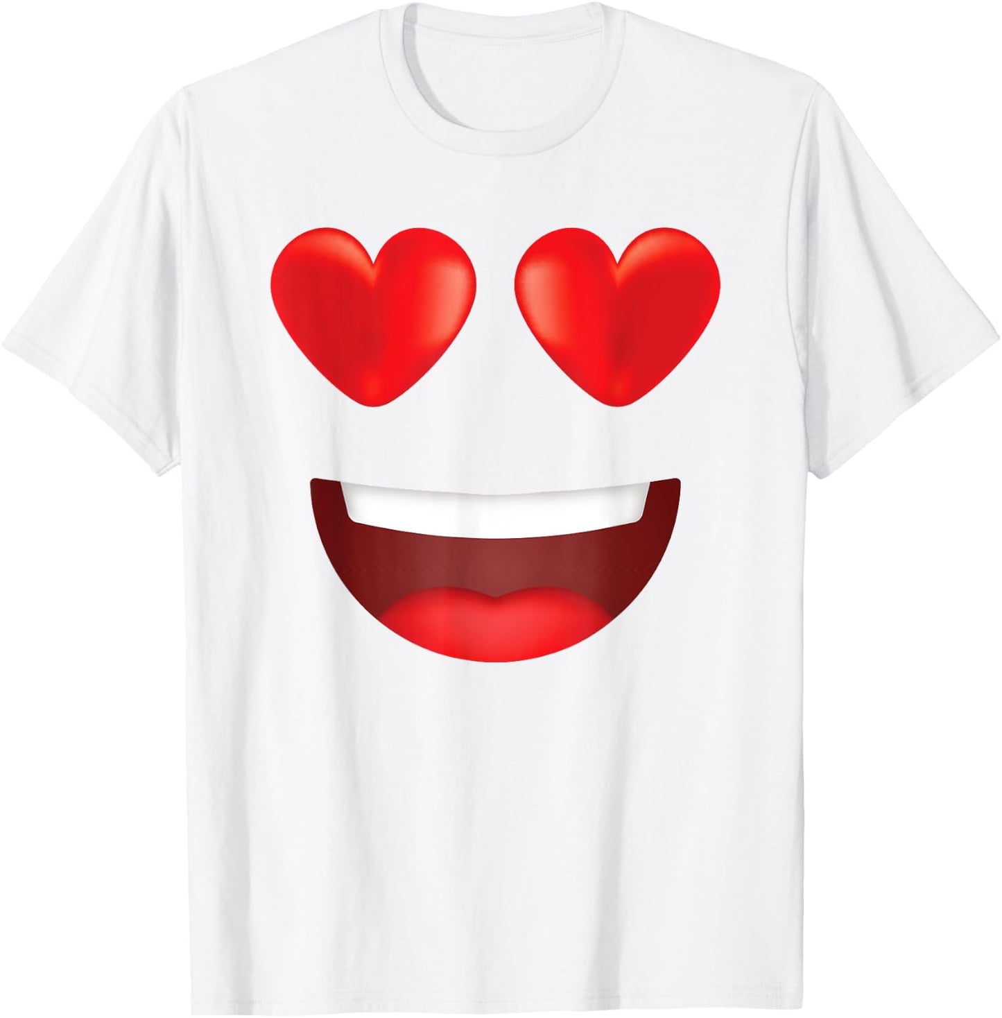 Group Costume Team Valentine Couple Outfit Love Emoticon T-Shirt - T-Shirt | White