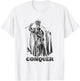Bodybuilding Gym Workout Lift Motivational Gifts Conquer, Ronnie Coleman Mr. Olympia -Adults Grey Small Classic Fit Short Sleeve T-Shirt - T-Shirt | White