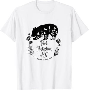 Port Protection Alaska Bear & Flowers Nature At Your Door T-Shirt - T-Shirt | White