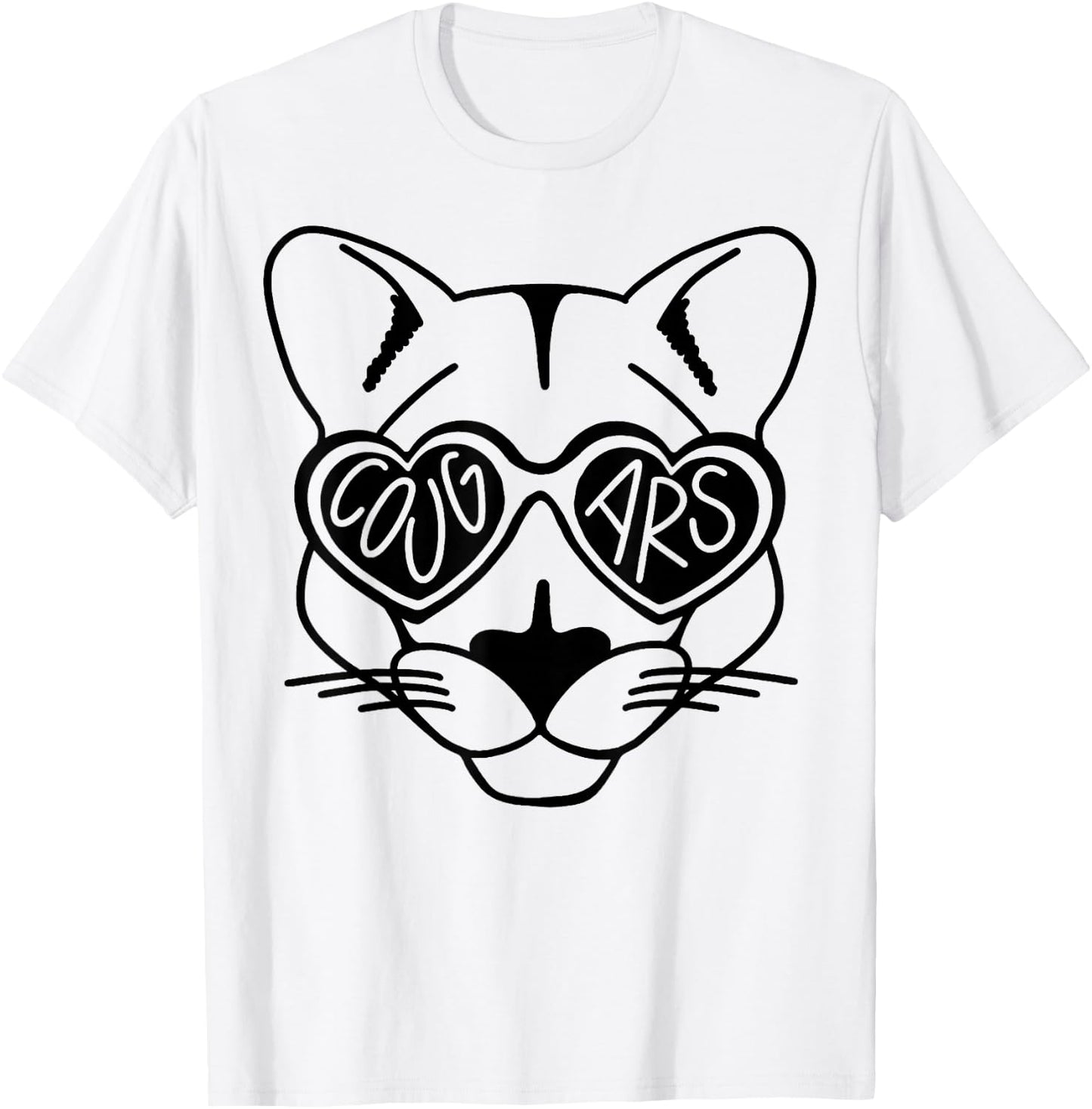 Cougars School Sports Fan Team Spirit T-Shirt - T-Shirt | White