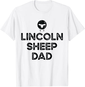 Sheep Farmer Dad Father - Breeder Lincoln Sheep T-Shirt - T-Shirt | White