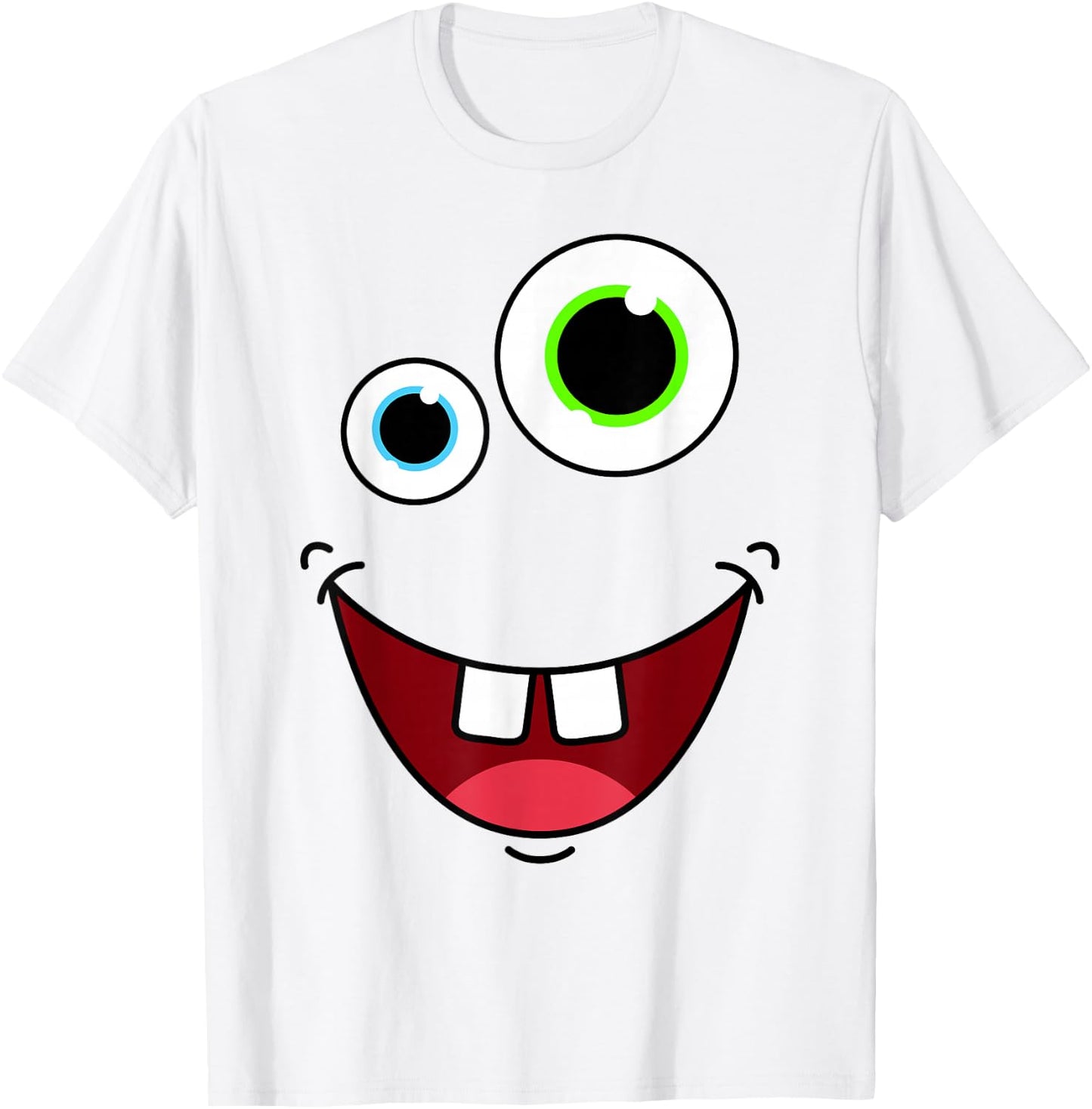 Funny Silly Monster Face Group Costume Birthday Halloween T-Shirt - T-Shirt | White