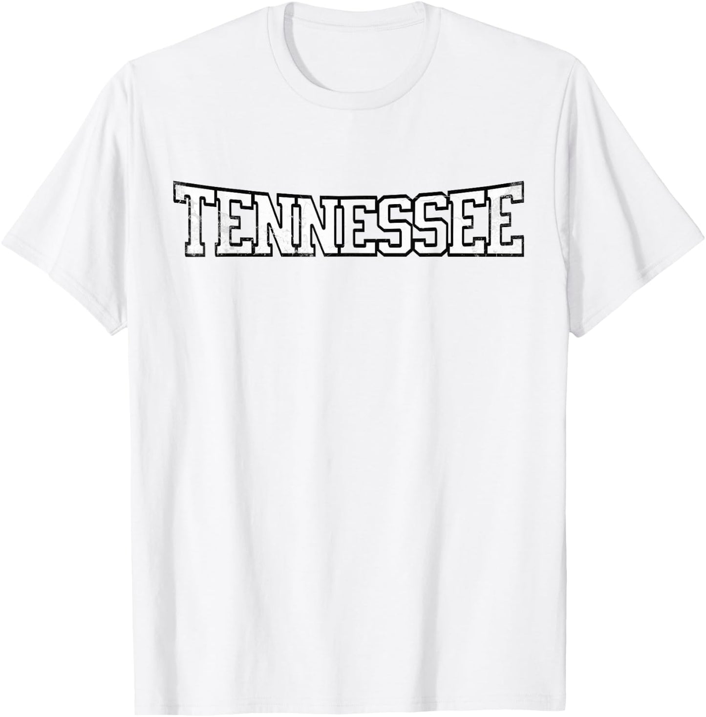 TN Tennessee City Distressed T-Shirt - T-Shirt | White