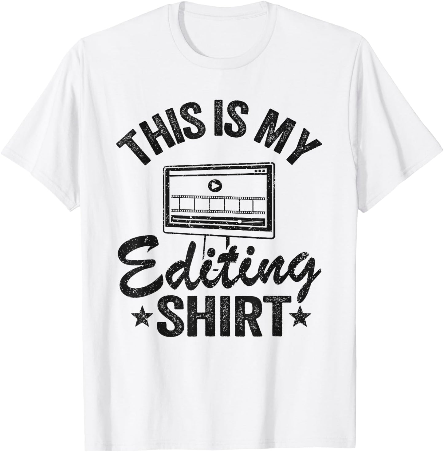 This Is My Editing Shirt Videography Video Editor Filmmaker T-Shirt - T-Shirt | White