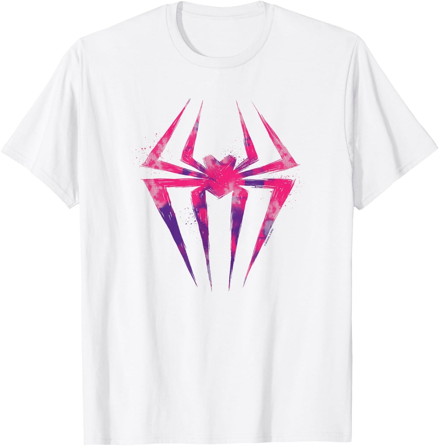 Marvel Spider-Man Across The Spider-Verse Part 1 Pink Logo T-Shirt - T-Shirt | White