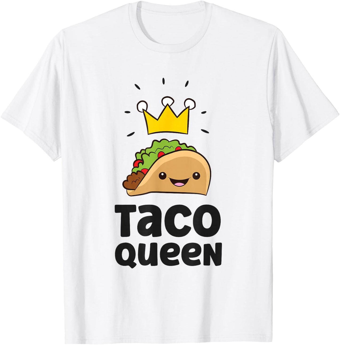 Taco Queen Funny Taco T-Shirt - T-Shirt | White