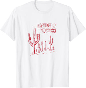Maddesigns Cactus of Mystery UHF - Men's Grey Small Classic Fit Short Sleeve Cotton Polyester Blend T-Shirt - T-Shirt | White