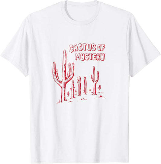 Maddesigns Cactus of Mystery UHF - Men's Grey Small Classic Fit Short Sleeve Cotton Polyester Blend T-Shirt - T-Shirt | White
