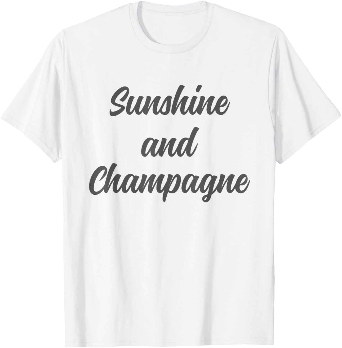 Sunshine And Champagne Funny Wine And Summer Vibes Women T-Shirt - T-Shirt | White