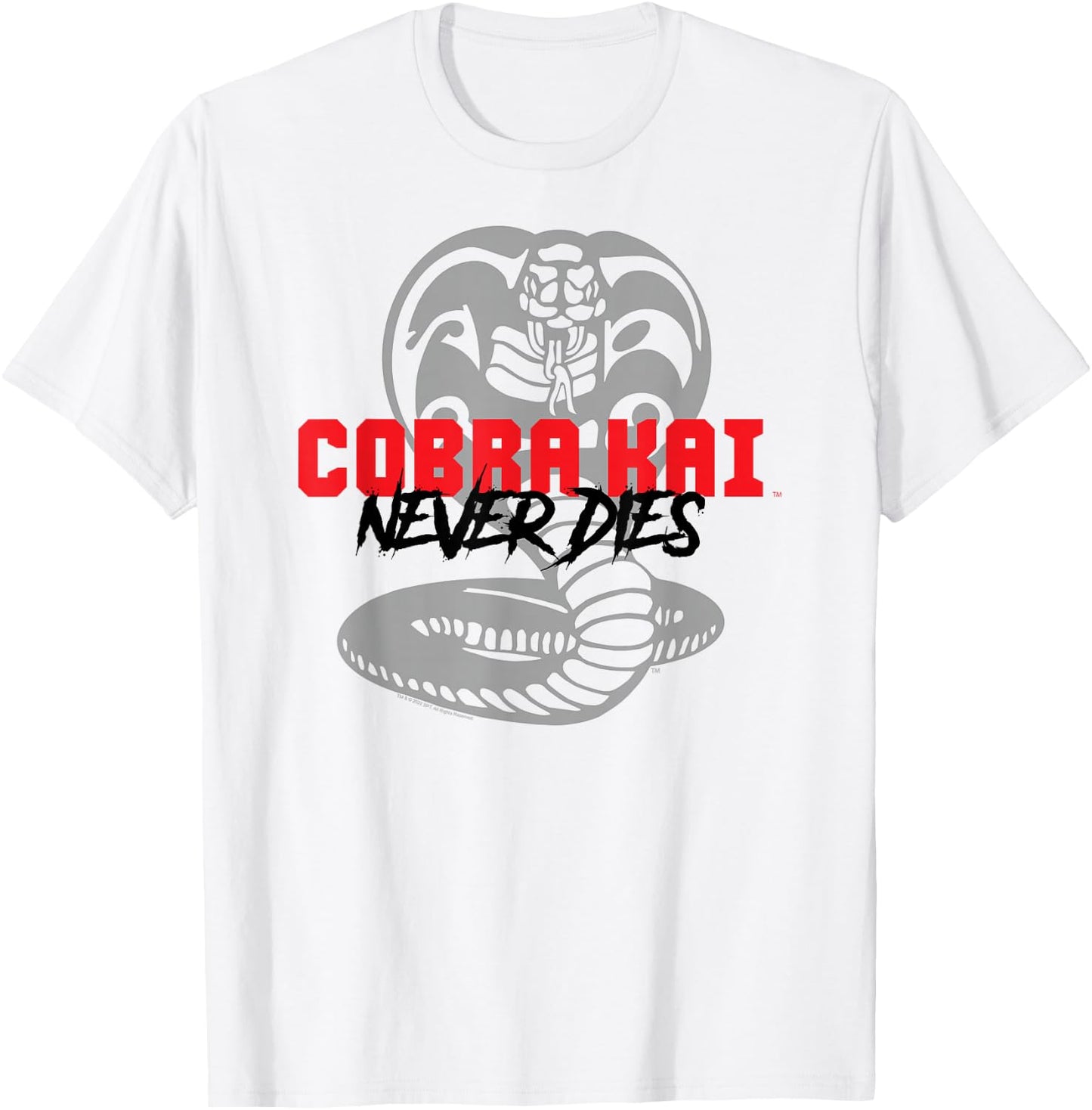 Cobra Kai Never Dies Season 5 Logo T-Shirt - T-Shirt | White