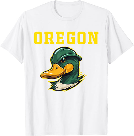 Graphic State of Oregons Football Evergreen Sports Spirit T-Shirt - T-Shirt | White