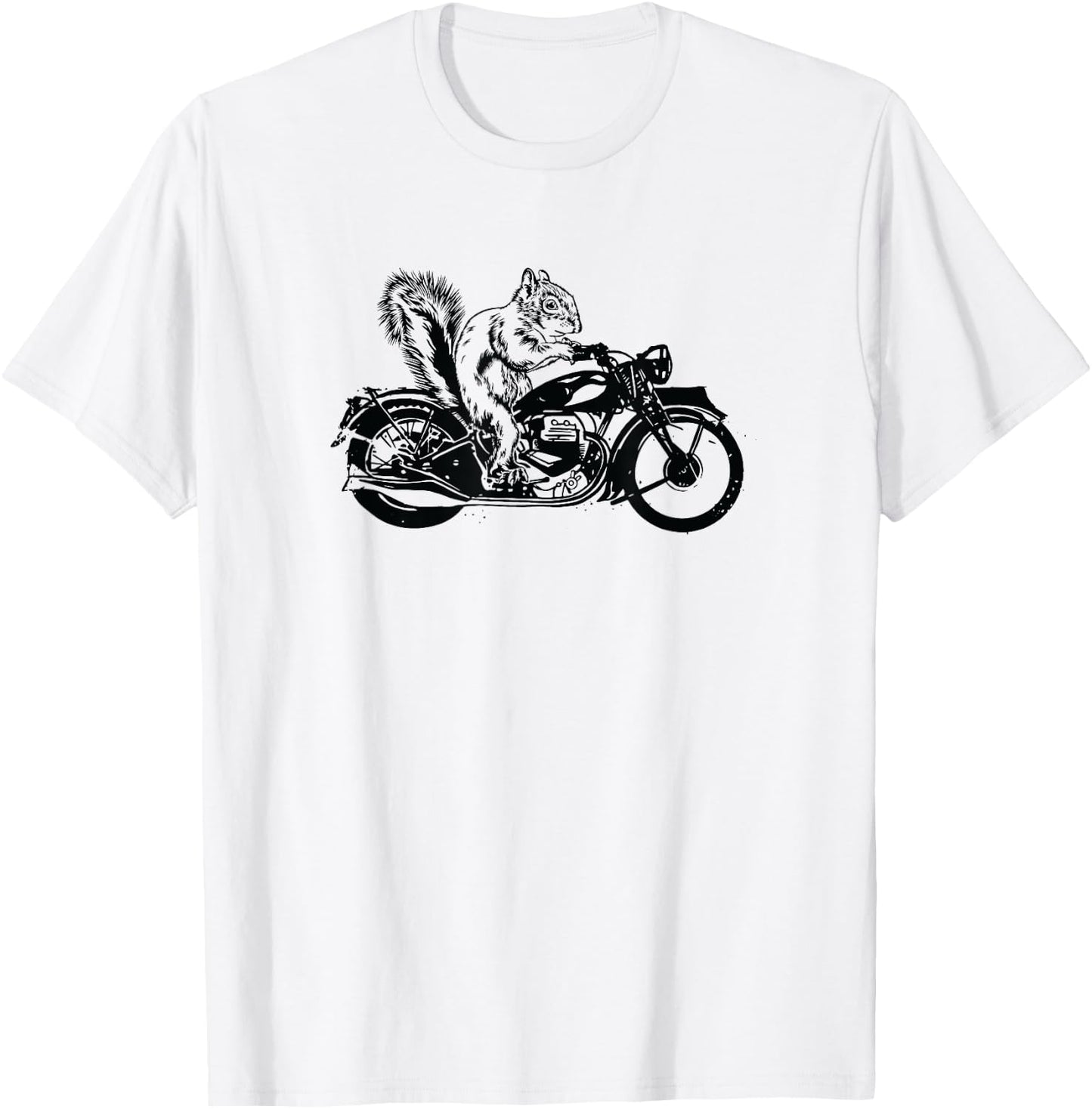 Squirrel Biker Design - For Squirrel Lovers T-Shirt - T-Shirt | White