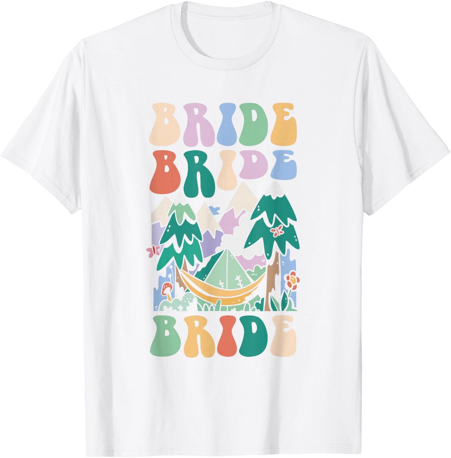 Camping Bridal Party Camp Bachelorette Camp Bride T-Shirt - T-Shirt | White
