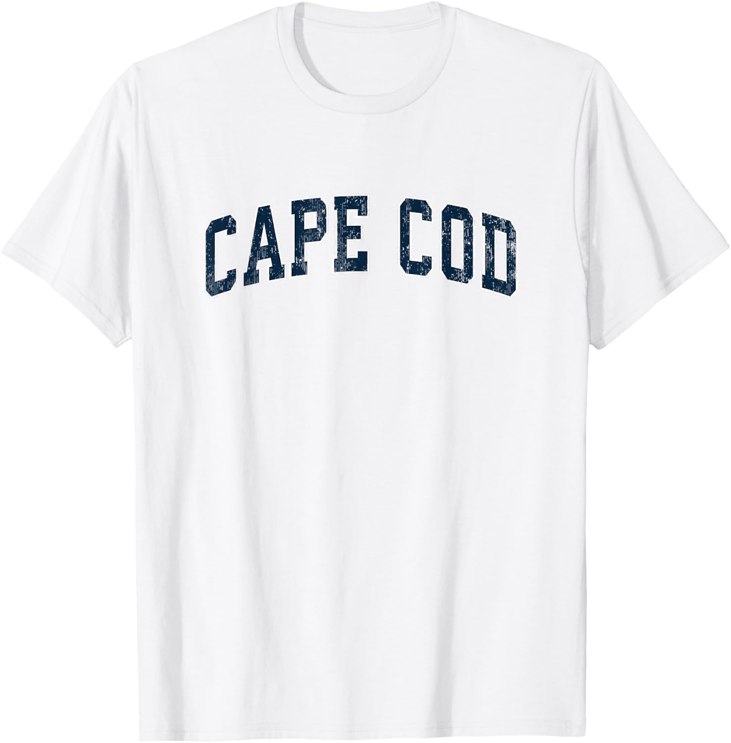 Cape Cod Massachusetts MA Vintage Sports Design Navy Design T-Shirt - T-Shirt | White