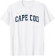 Cape Cod Massachusetts MA Vintage Sports Design Navy Design T-Shirt - T-Shirt | White