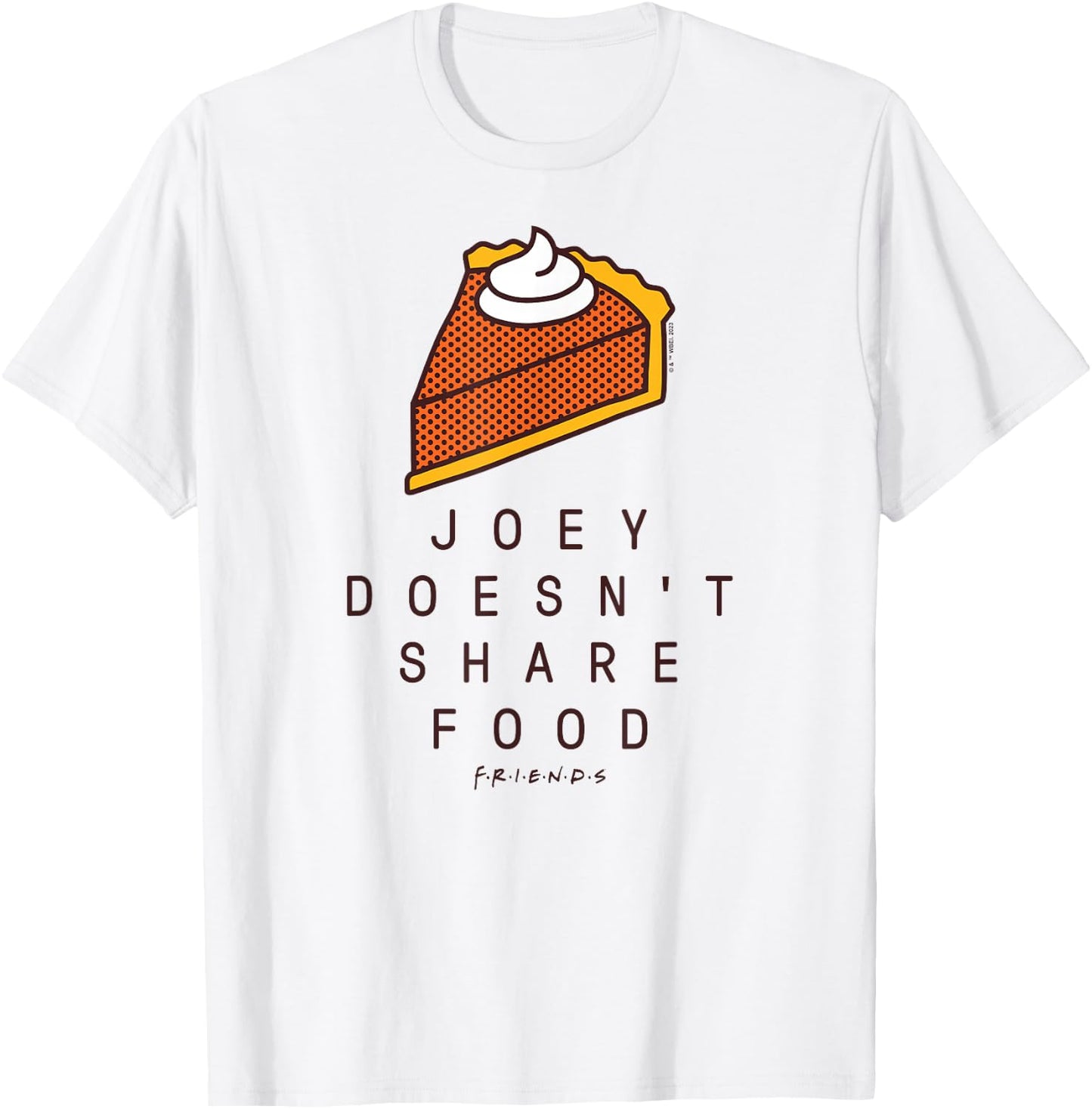 Friends - Joey Doesn't Share Food T-Shirt - T-Shirt | White