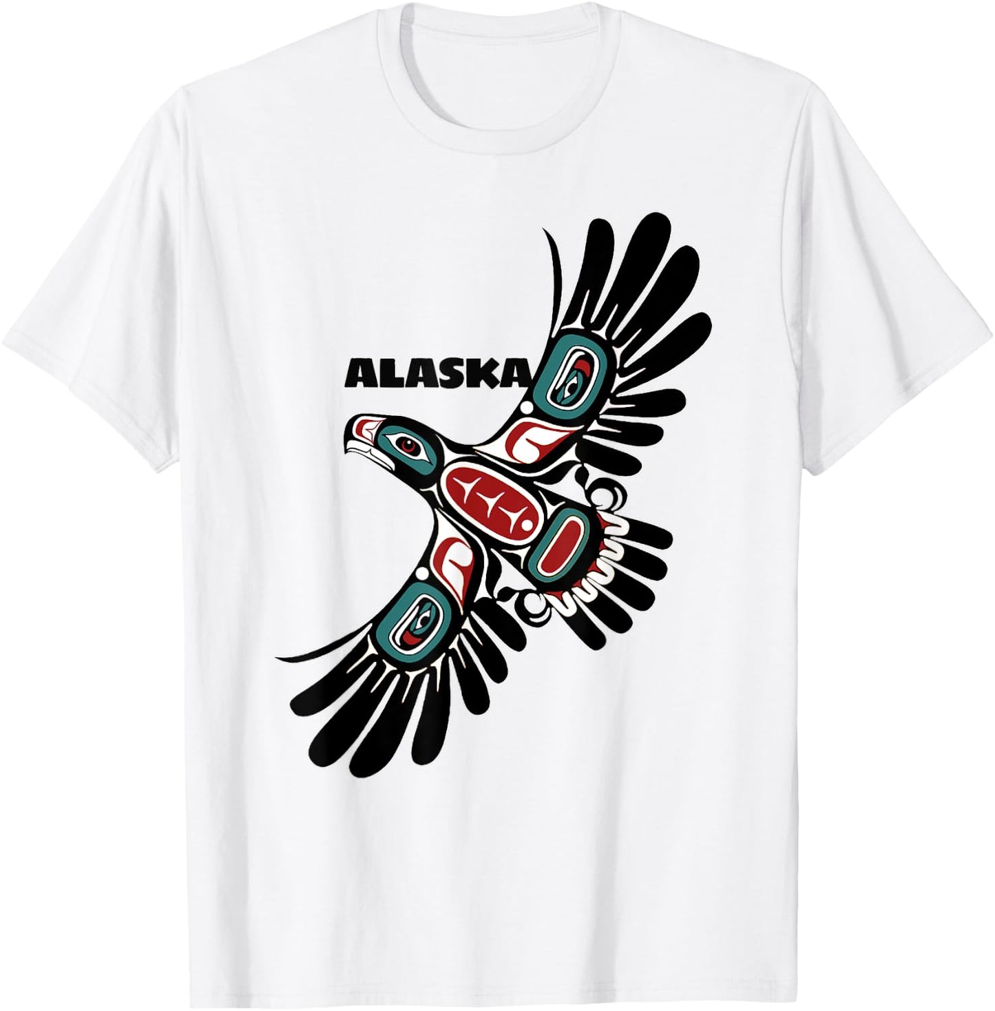 Alaska Native American Art Styles Eagle Tlingit Haida Indian T-Shirt - T-Shirt | White