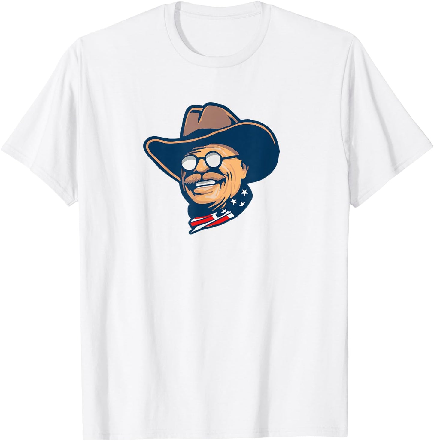 Giant Step Design Co. Teddy Roosevelt Rough Rider American National Parks Retro T-Shirt - T-Shirt | White