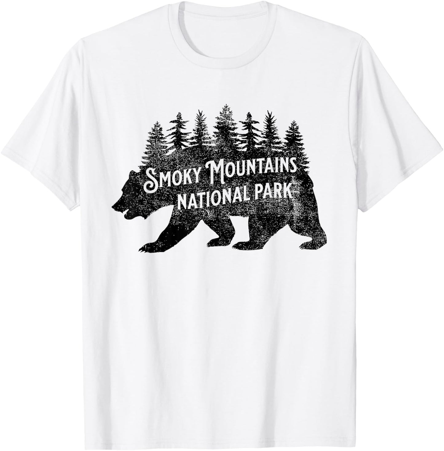Great Smoky Mountains Tennessee Nature Bear Hiking Outdoors T-Shirt - T-Shirt | White