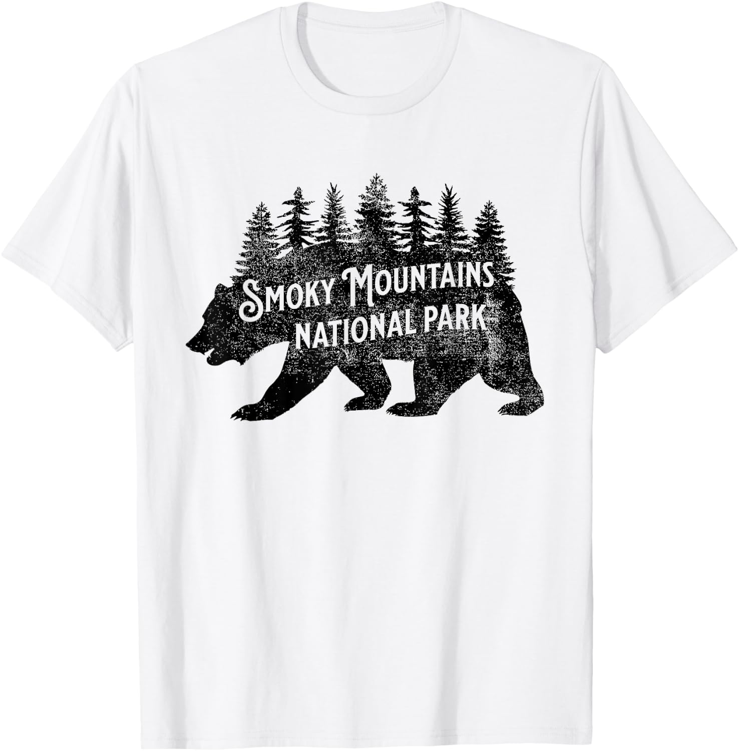 Great Smoky Mountains Tennessee Nature Bear Hiking Outdoors T-Shirt - T-Shirt | White