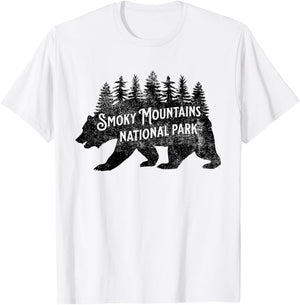 Great Smoky Mountains Tennessee Nature Bear Hiking Outdoors T-Shirt - T-Shirt | White