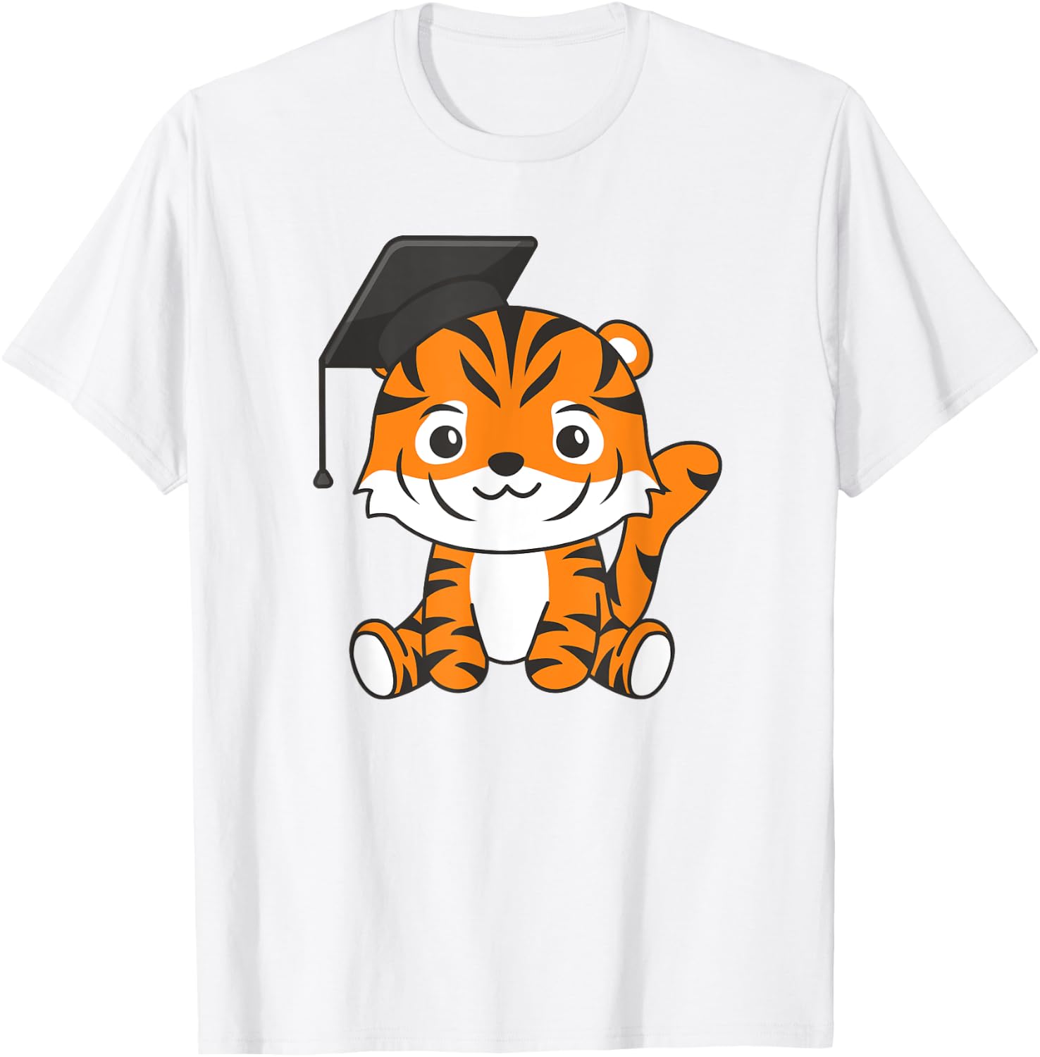 Kids School Kindergarten Tiger Graduation T-Shirt - T-Shirt | White